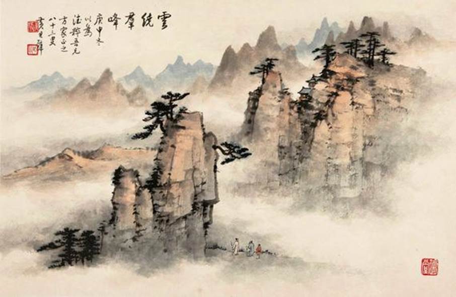 Chinese art vintage nature landscape chinese paintings | Etsy