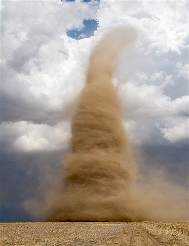 Kansas tornado: A rare close-up of a tornado from within 150 feet. The twister sucks up dirt as it churns across a rural landscape in western Kansas on May 8, 2008.