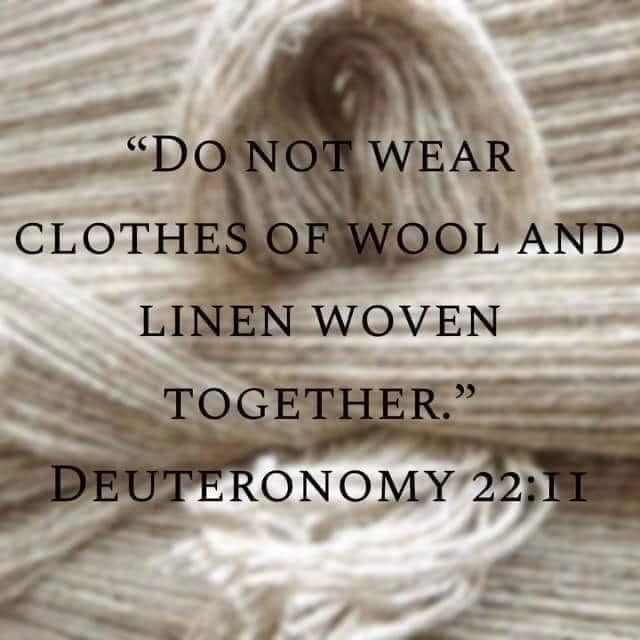 May be an image of text that says '"DONG WEAR CLOTHES OF OOL AND LINEN WOVEN TOGETHER. ERONOMY 22:'