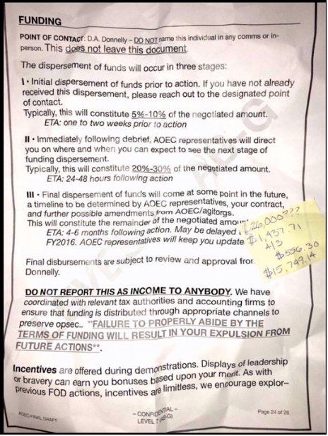 Image may contain: text that says 'FUNDING CONTACT D.A Donnelly NOTAaMO individual this document The dispersement will occur in l.Initial dispersement received prior dispersement, please reach out contact. Typically this will constitute stages: the designated following debrief, and ount. funding Typically, direct constitute 20%-30% following amount. Ⅲ funds timeline determined possible constitute remainde months followingact FY2016. representatives will subject AOEC/agitorgs contract, delayed you update review approval fror 550 30 that ANYBODY. We orities accounting distributed through appropriate channels ABIDE FUNDING FUTURE ACTIONS** FROM demonstrations. Displays bravery bonuses previous FOD actions, incentives we encourage explor- leadership -CONA'