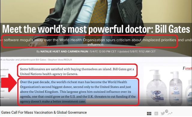 Image may contain: text that says 'Meet the world's most powerful doctor: Bill Gates software mogul's mogul's sway over the World Health Organization spurs criticism about misplaced priorities influence. NATALIE AND CARMENAUN Stephen REDUX 12:00PMCE Updated Sbillr with agency.in Geneva. decade, world's richest become rganization' second biggest United States above United Kingdom This largesse gives him outsize nfluence agenda, that could grow and U.K. threaten.to cut agency doesn't make better investment Fine For its fthe Vaccination Global Governance'