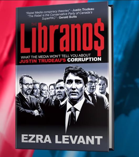 Image may contain: 7 people, text that says '"Rebel Media conspiracy theorie Justin Trudeau Librano$ WON TELL YOU ABOUT "The Rebel sthe Conservative Party fCanada's SuperPAC Gerald Butts WHAT THE MEDIA JUSTIN TRUDEAU'S CORRUPTION EZRA LEVANT'